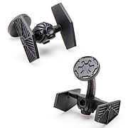 Star Wars TIE Fighter Matte Black 3-D Cufflinks